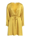 American Vintage Woman Short Dress Acid Green Size M Acetate In Green