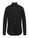 Borsa Man Shirt Black Size 16 ½ Cotton, Polyamide, Elastane