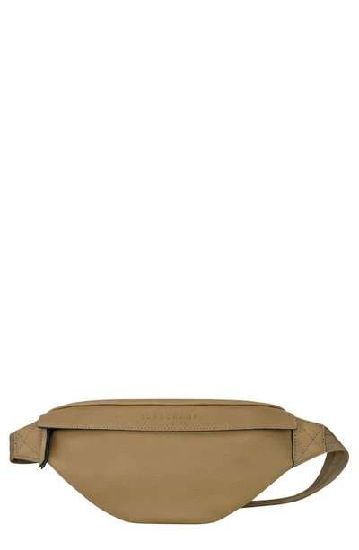 Longchamp 3d Leather Belt Bag In Tobacco