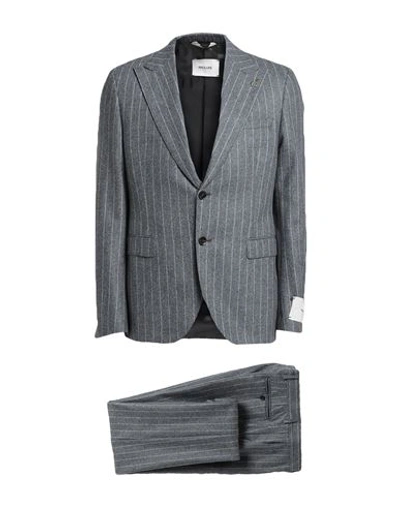 Paoloni Man Suit Grey Size 40 Virgin Wool