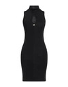 Mangano Woman Short Dress Black Size 8 Cotton