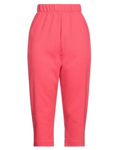 Alessio Bardelle Woman Cropped Pants Fuchsia Size M Polyester, Viscose, Elastane In Pink