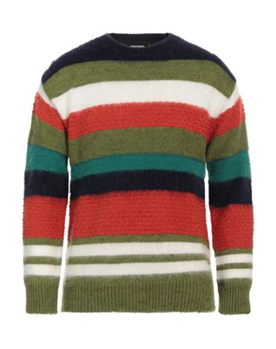 Dsquared2 Man Sweater Military Green Size L Alpaca Wool, Polyamide, Acrylic, Wool, Mohair Wool
