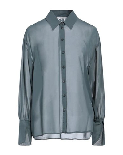 Patrizia Pepe Woman Shirt Grey Size 10 Polyester