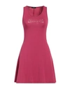 Mangano Woman Short Dress Magenta Size 8 Cotton In Magenta