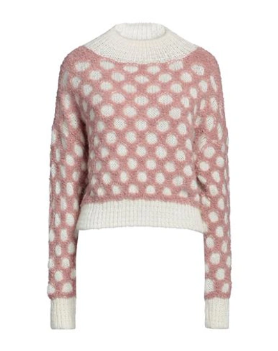 Connor & Blake Woman Sweater Pastel Pink Size M Textile Fibers, Mohair Wool, Wool, Alpaca Wool, Elas