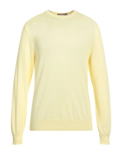 Cruciani Man Sweater Pastel Yellow Size 42 Cashmere, Silk, Linen