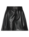 Vicolo Woman Shorts & Bermuda Shorts Black Size L Polyester, Polyurethane