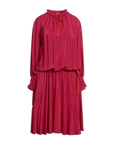 Agnona Woman Midi Dress Garnet Size 10 Silk In Red