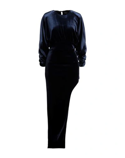 Actualee Woman Mini Dress Navy Size 4 Polyester, Elastane In Navy Blue