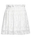 Nora Barth Woman Mini Skirt White Size 4 Polyester, Elastane In White