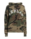 Replay Woman Sweatshirt Military Green Size L Cotton In Green