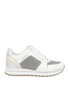 Michael Michael Kors Woman Sneakers Off White Size 6.5 Soft Leather, Textile Fibers In Off White