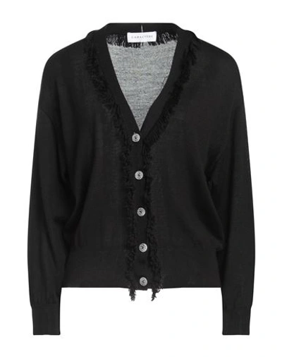 Caractere Caractère Woman Cardigan Black Size L Polyacrylic, Virgin Wool In Black