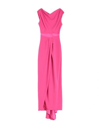 Paule Ka Woman Maxi Dress Fuchsia Size 10 Triacetate, Polyester In Pink