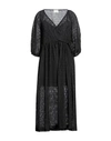 Bohelle Woman Midi Dress Black Size 4 Cotton, Polyamide