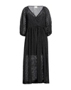 Bohelle Woman Midi Dress Black Size 10 Cotton, Polyamide In Black