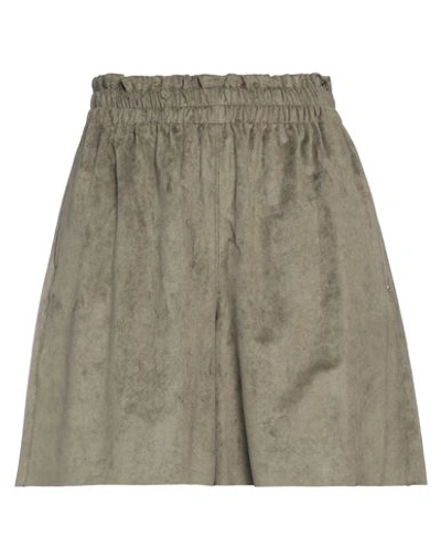 Pennyblack Woman Shorts & Bermuda Shorts Military Green Size S Polyester, Elastane