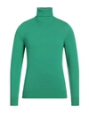 Drumohr Man Turtleneck Emerald Green Size 36 Merino Wool