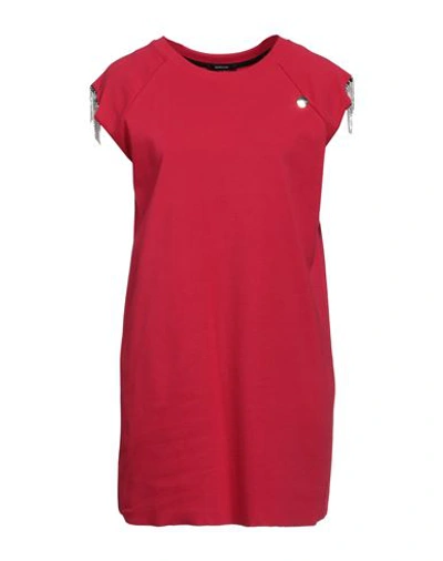 Mangano Woman Short Dress Red Size 6 Cotton