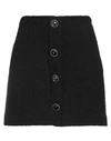 Pinko Front-button Mini Skirt In Black