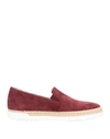 Tod's Woman Sneakers Garnet Size 8 Soft Leather In Red