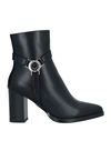 Gai Mattiolo Woman Ankle Boots Black Size 10 Textile Fibers In Black
