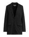 European Culture Woman Blazer Black Size Xs Cotton, Viscose, Elastane