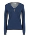 Liu •jo Woman Sweater Navy Blue Size S Viscose, Polyester