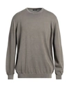 Rossopuro Man Sweater Khaki Size 8 Cotton In Beige