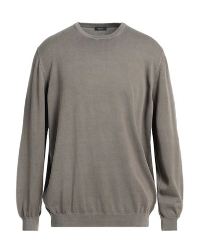 Rossopuro Man Sweater Khaki Size 8 Cotton In Beige