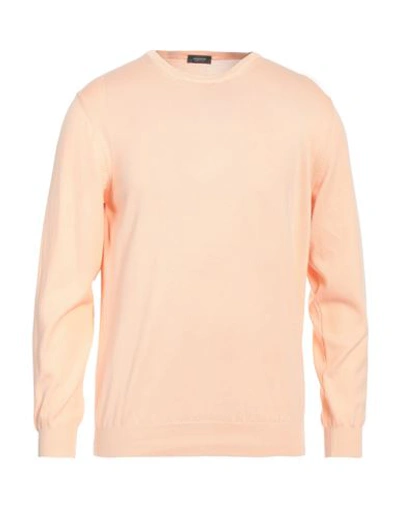 Rossopuro Man Sweater Salmon Pink Size 7 Cotton