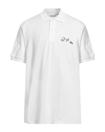 Lacoste Man Polo Shirt White Size 6 Organic Cotton