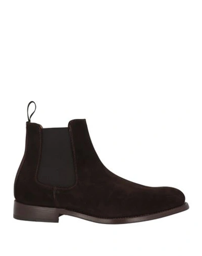 Sandro Man Ankle Boots Dark Brown Size 12 Soft Leather