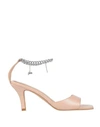 Gaelle Paris Gaëlle Paris Woman Sandals Blush Size 8 Textile Fibers In Pink