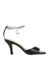Gaelle Paris Gaëlle Paris Woman Sandals Black Size 8 Textile Fibers