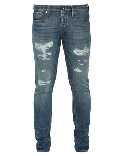 Emporio Armani Man Denim Pants Blue Size 40w-34l Cotton