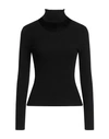 Maria Vittoria Paolillo Mvp Woman Turtleneck Black Size 8 Viscose, Polyester In Black