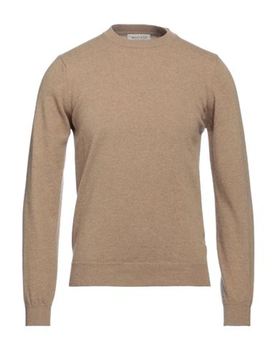 Wool & Co Man Sweater Sand Size S Merino Wool, Cashmere In Beige