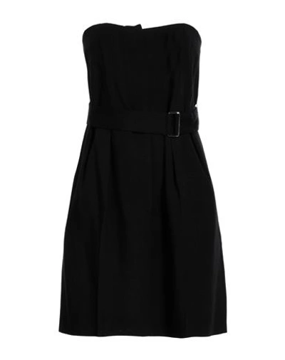 Victoria Beckham Woman Mini Dress Black Size 4 Viscose, Elastane