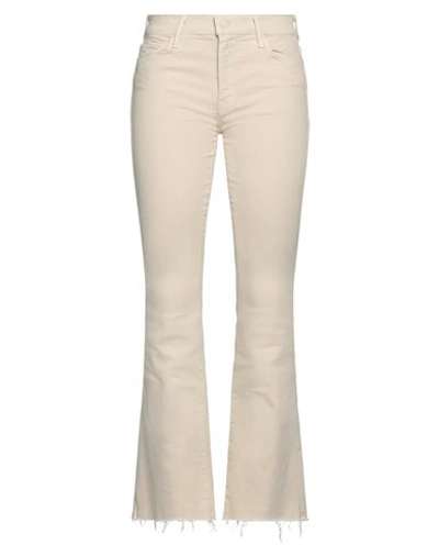 Mother Woman Jeans Beige Size 31 Cotton, Polyester, Elastane