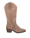 MTNG MTNG WOMAN BOOT KHAKI SIZE 5 LEATHER