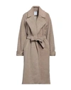 KOSTUMNº1 GENYAL! KOSTUMNº1 GENYAL! WOMAN COAT KHAKI SIZE XS POLYESTER