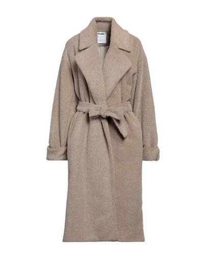 Kostumnº1 Genyal! Woman Coat Khaki Size Xs Polyester In Beige