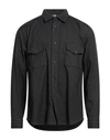 Portofiori Man Shirt Lead Size Xl Polyester, Viscose, Lycra In Grey