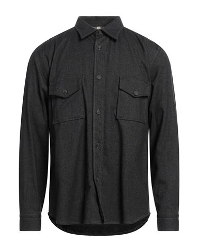 Portofiori Man Shirt Lead Size Xl Polyester, Viscose, Lycra In Grey