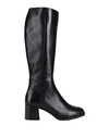 L'arianna Woman Boot Black Size 11 Soft Leather In Black