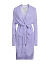 Pink Memories Woman Cardigan Lilac Size 2 Acrylic, Mohair Wool, Polyamide, Wool In Purple