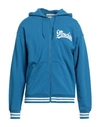 Moschino Man Sweatshirt Azure Size 42 Cotton In Blue