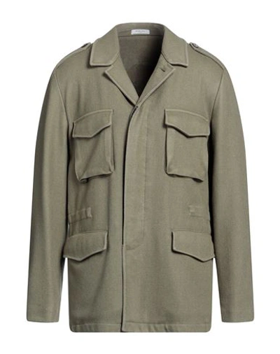 Boglioli Man Coat Sage Green Size 44 Wool, Polyester